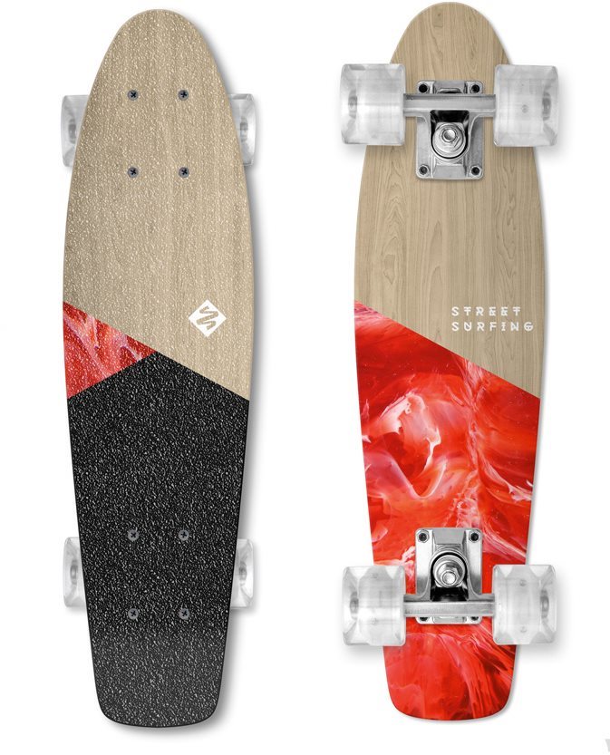 Gördeszka Street Surfing Beach Board Wood Bloody Mary