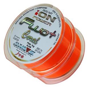 Horgászzsinór AWA-S Ion Power Fluo+ Coral 2x300m