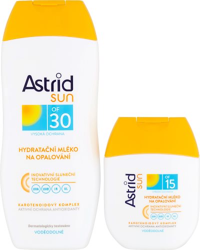 Kozmetikai szett ASTRID SUN hidratáló naptej OF 30 200 ml + Hidratáló naptej OF 15 80 ml 