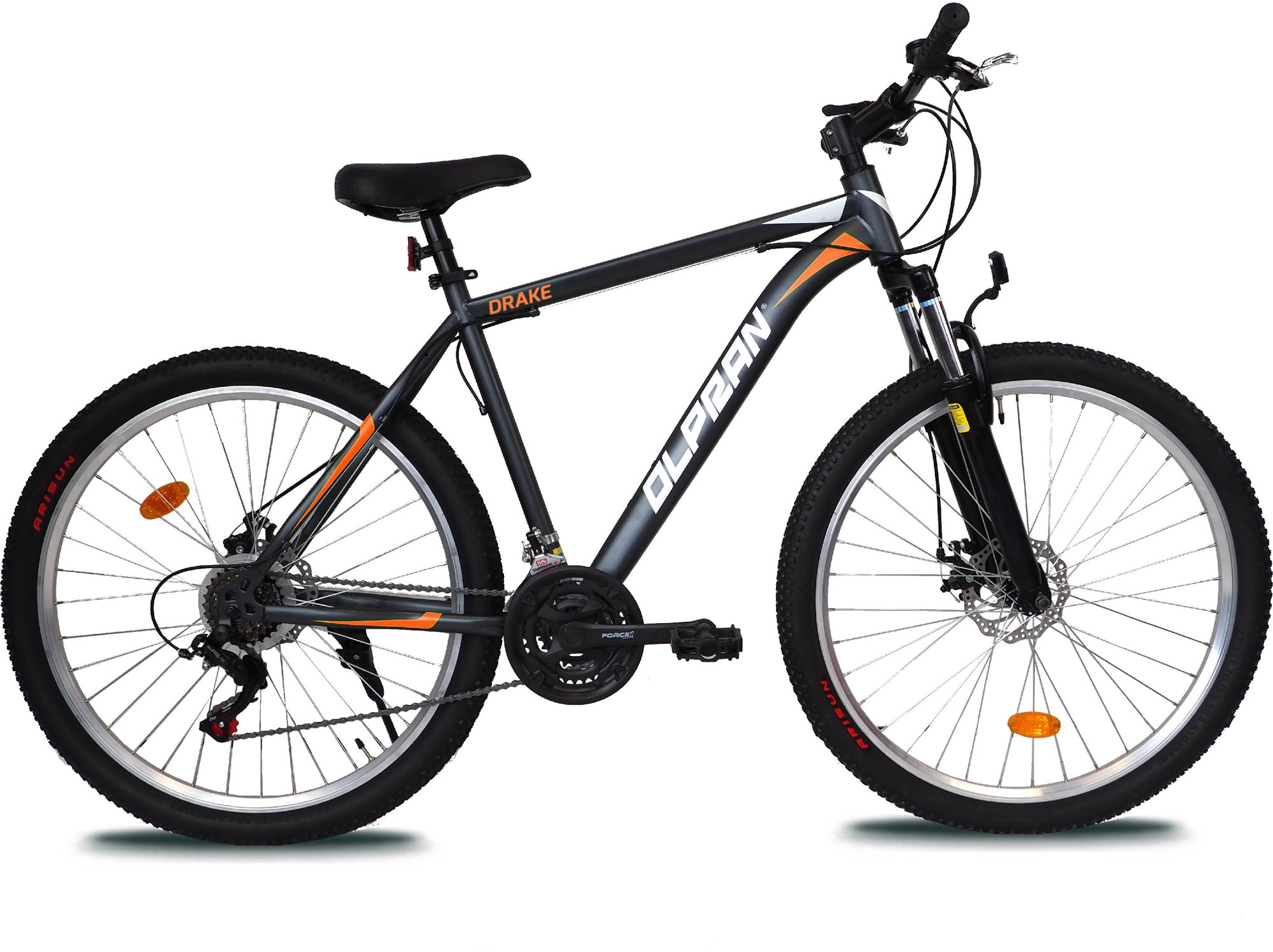 Mountain bike OLPRAN 27.5 Drake SUS full disc fekete/narancs