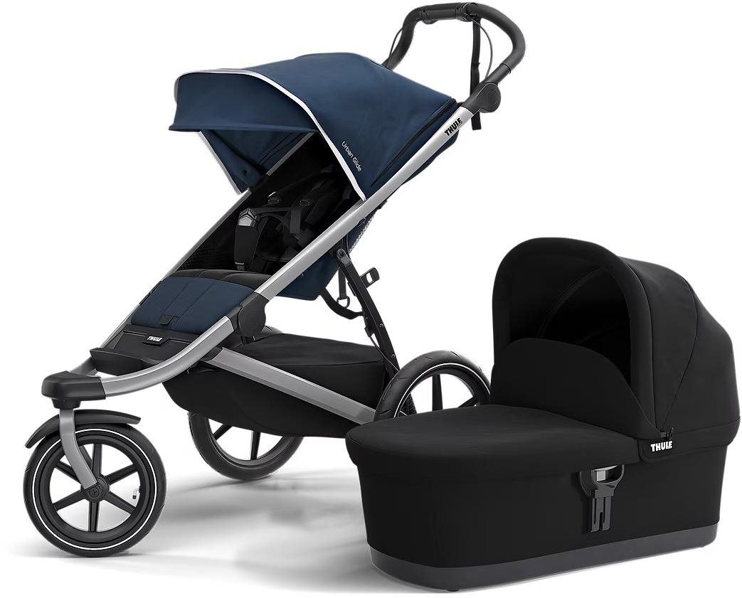 Babakocsi Thule Urban Glide 2 + Bassinet Majolica Blue on Aluminium