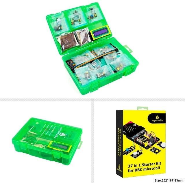 Építőjáték Keyes Micro:bit 37in1 kezdőkészlet micro:bit panel nélkül