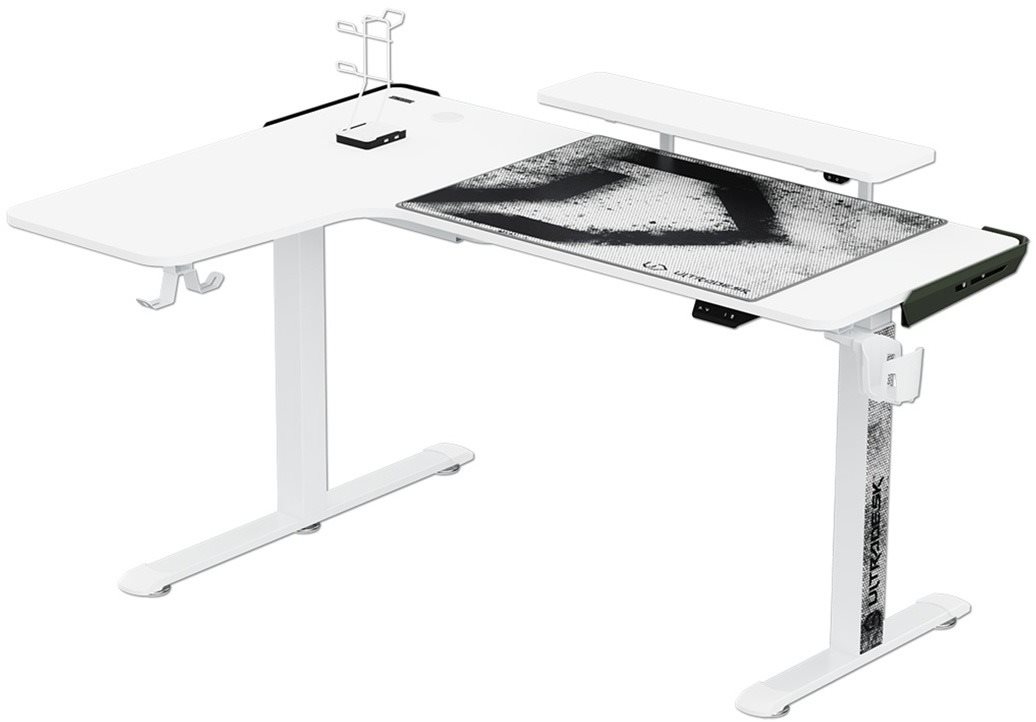 Gaming asztal ULTRADESK Winger fehér