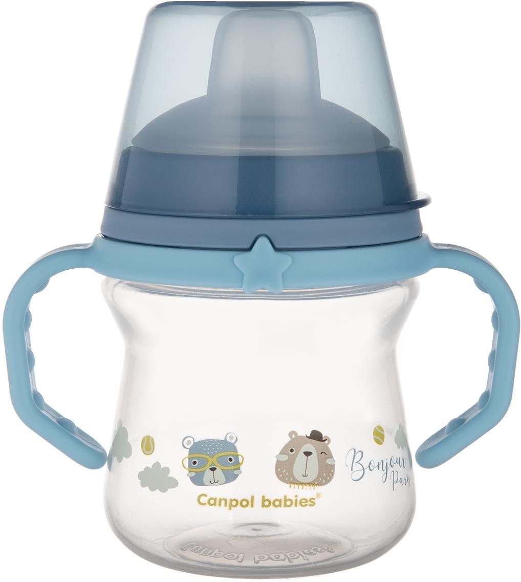 Tanulópohár Canpol babies FirstCup Bonjour Paris Pohár szilikon itatóval 150 ml