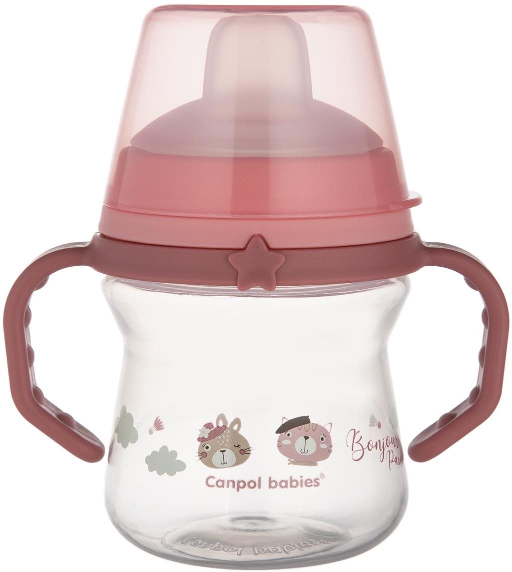 Tanulópohár Canpol babies FirstCup Bonjour Paris Pohár szilikon itatóval 150 ml