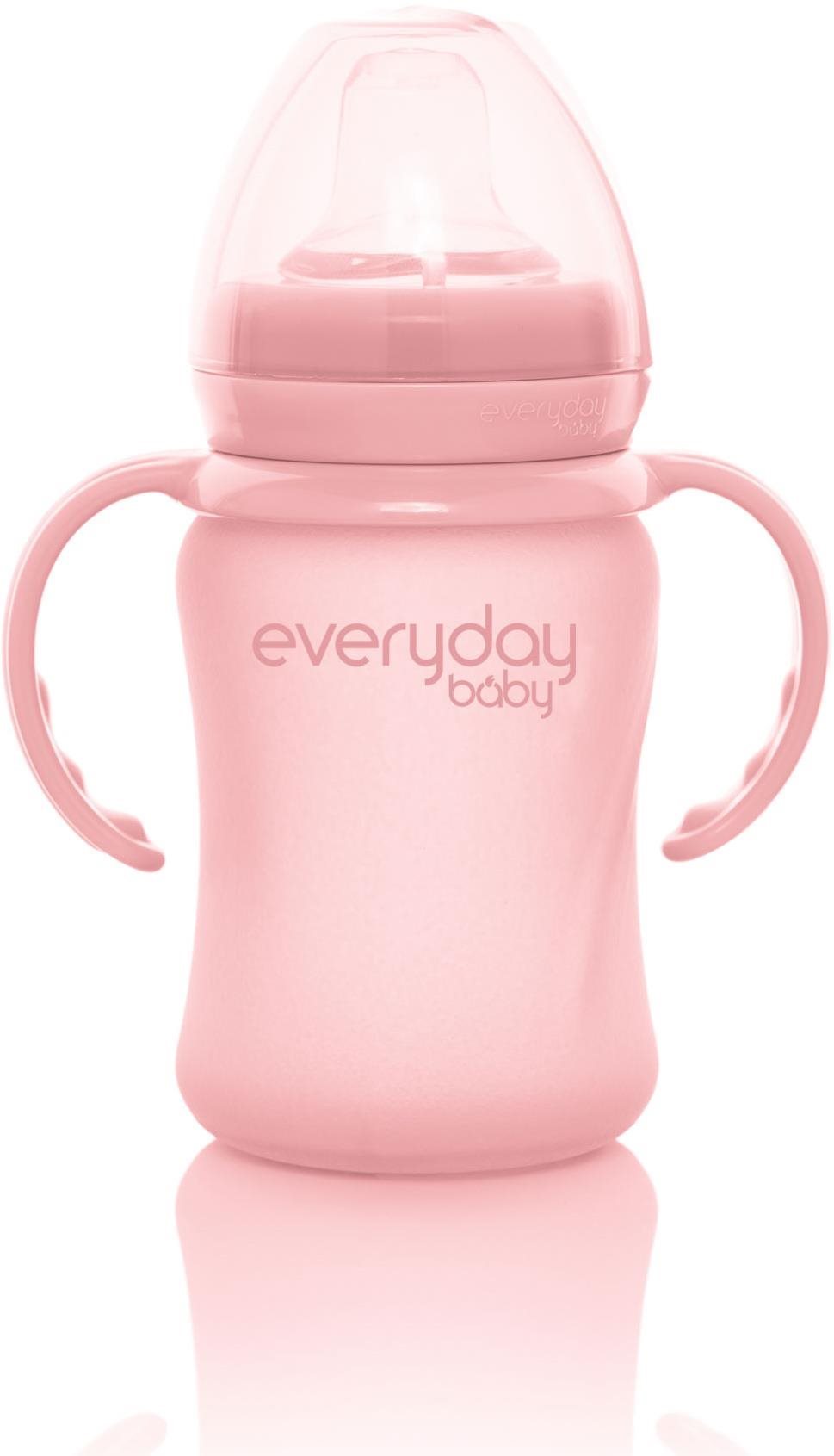 Tanulópohár EverydayBaby Üveg bögre Healthy+ 150 ml Rose Pink