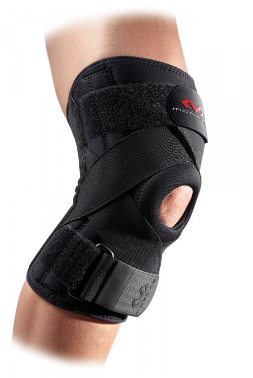 Térdrögzítő McDavid Knee Support w/ stays & cross straps Térdmerevítő