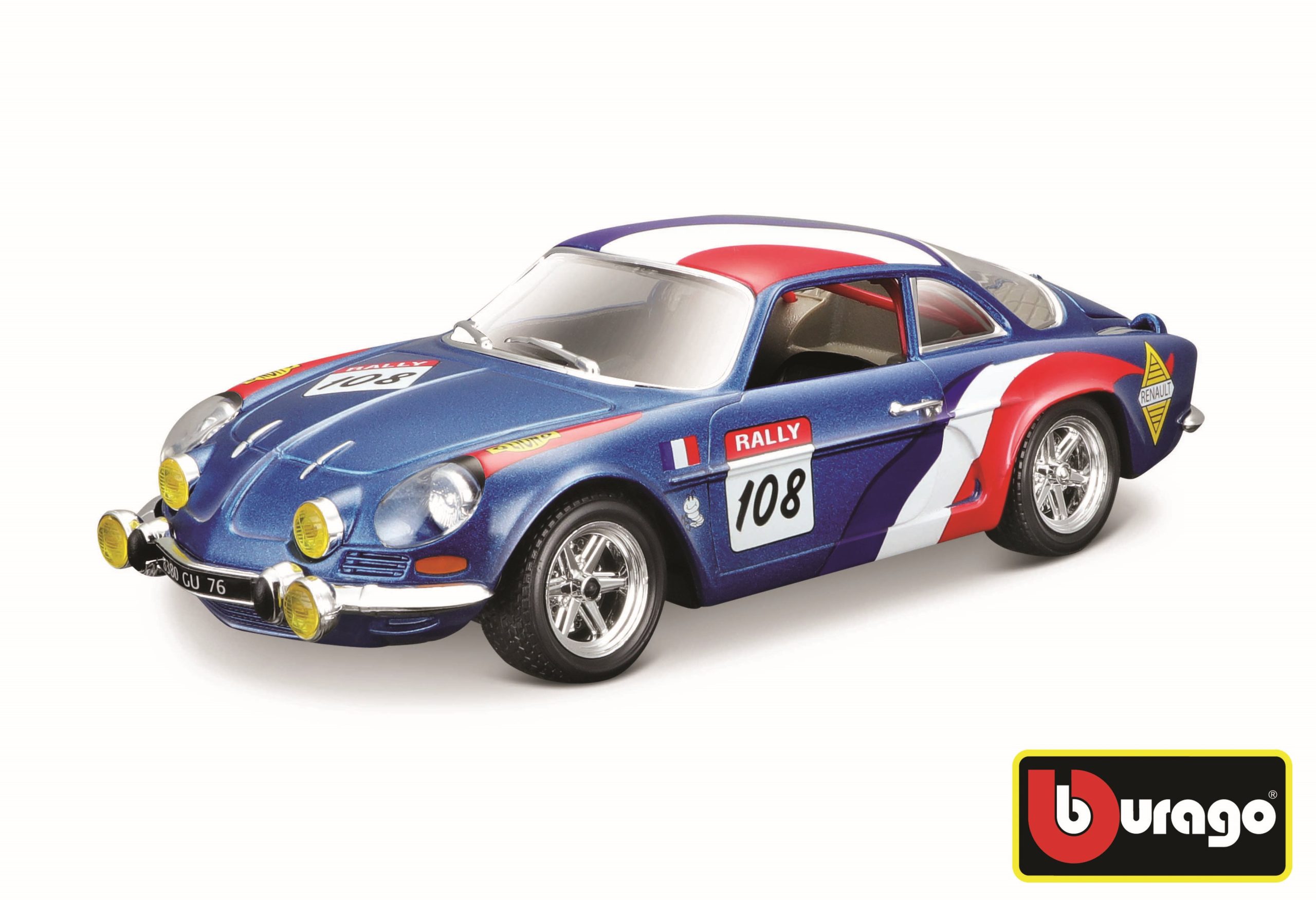 Autó makett Bburago Alpine Renault A110 1600S Blue 1971