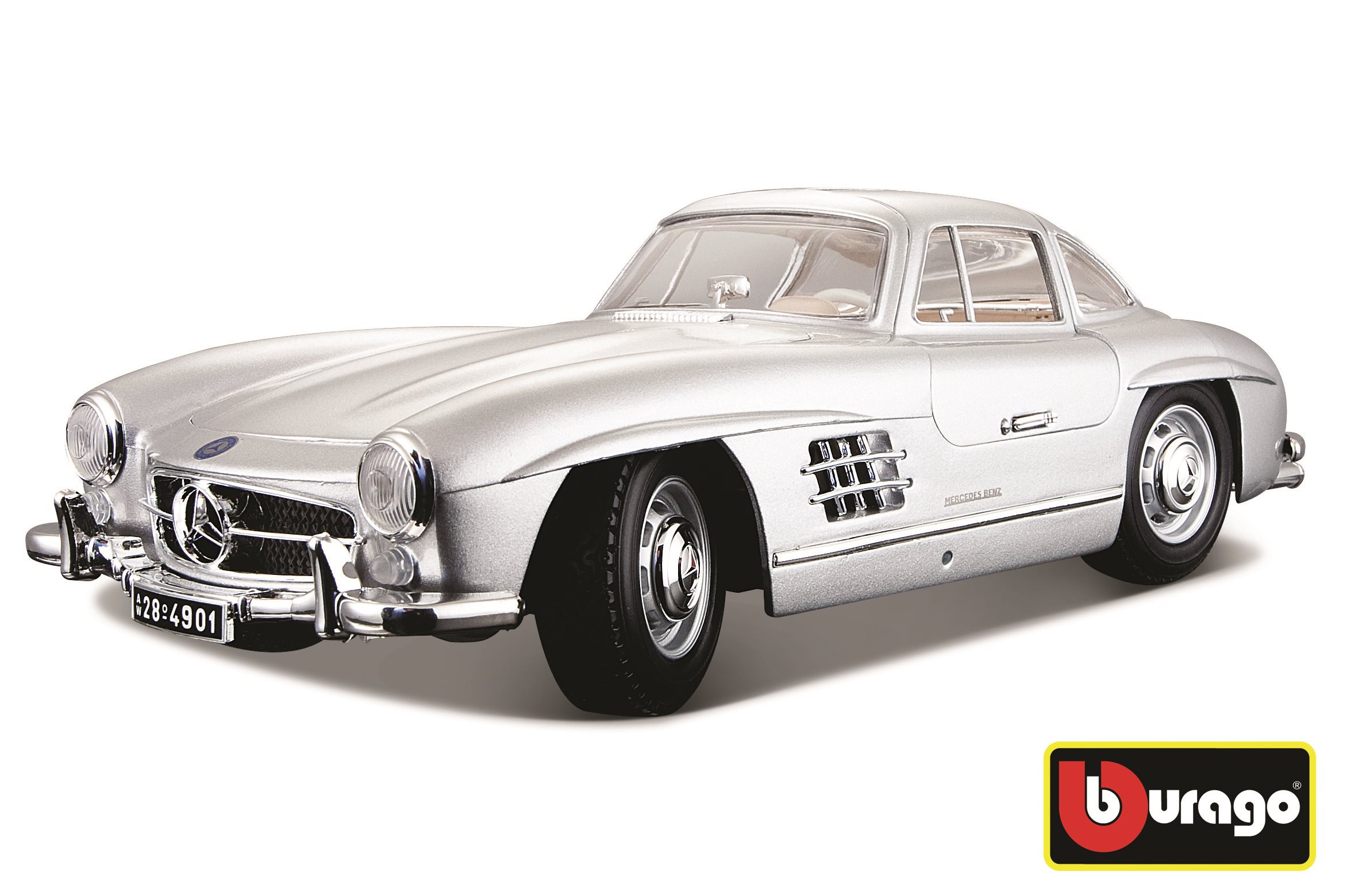 Autó makett Bburago Mercedes-Benz 300 SL(1954) Silver