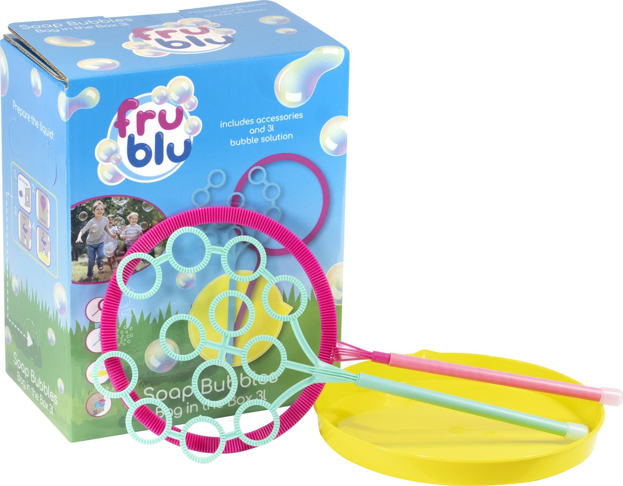 Buborékfújó Fru Blu ECO 3L + 2 karika (nagy + fa)