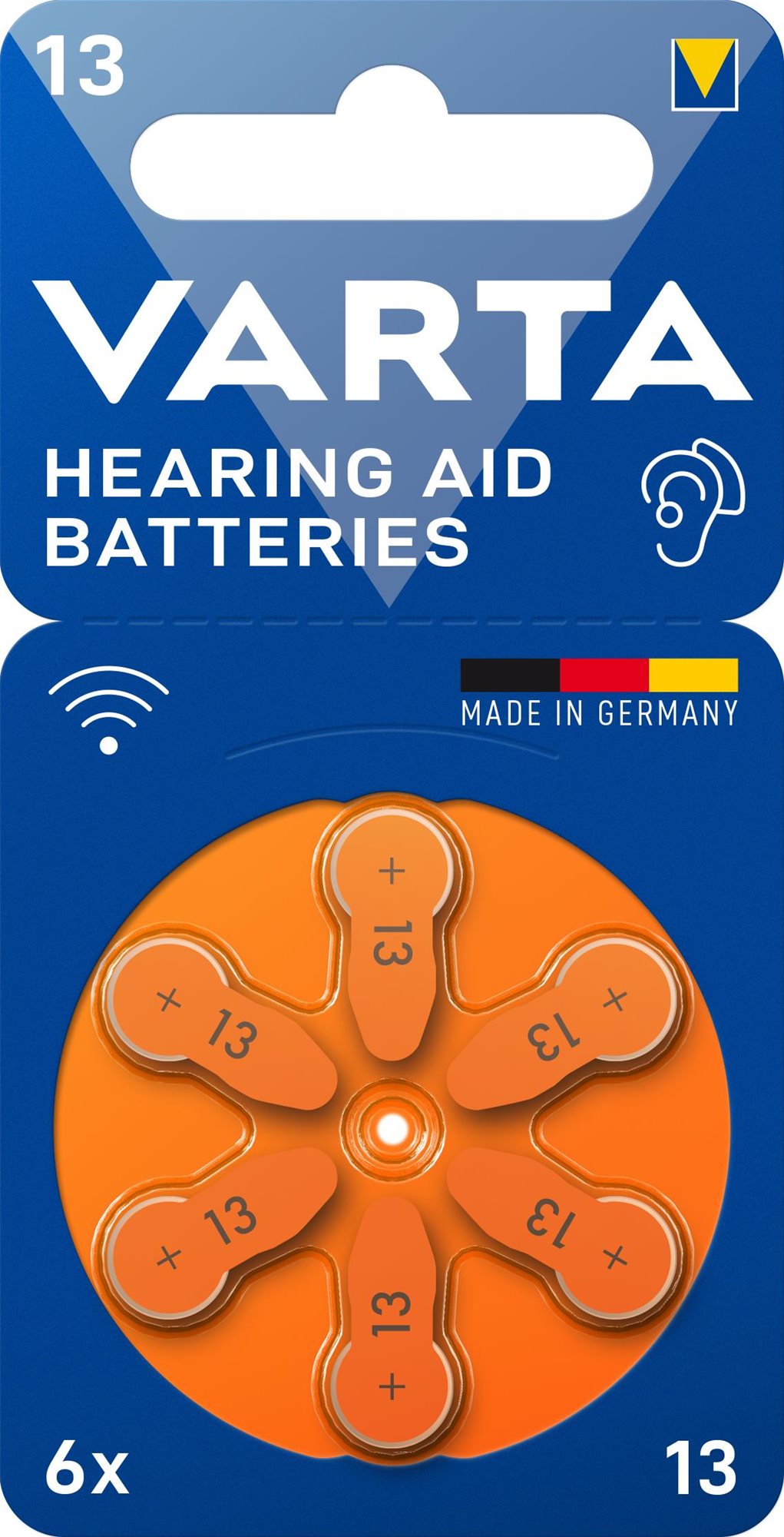 Eldobható elem VARTA Hearing Aid Battery Hallókészülék-elem 13 6 db