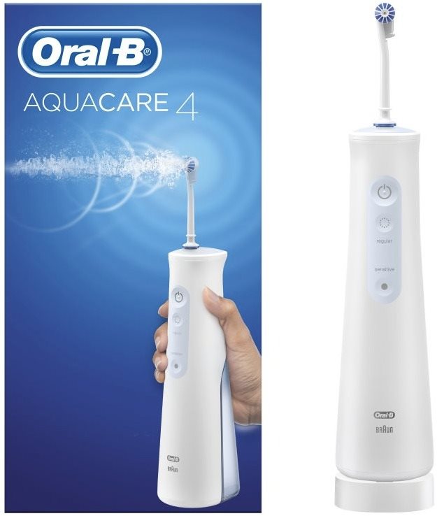 Elektromos szájzuhany Oral-B Aquacare 4 + Oral-B iO Series 8 Black Onyx mágneses fogkefe