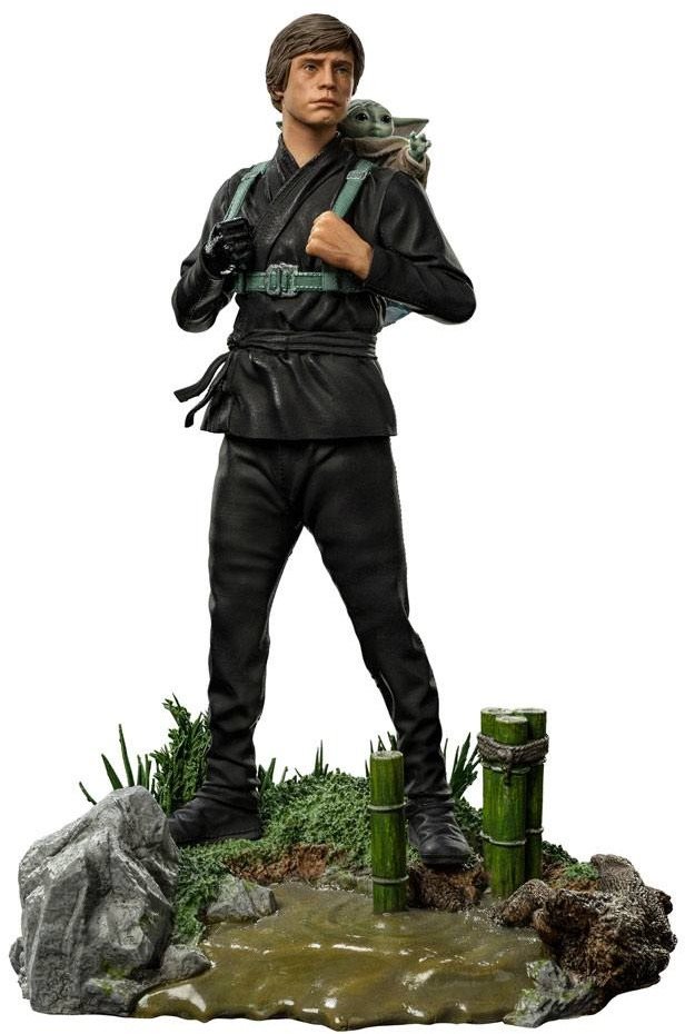 Figura Star Wars Book of Boba Fett - Luke Skywalker & Grogu Training - Art Scale 1/10