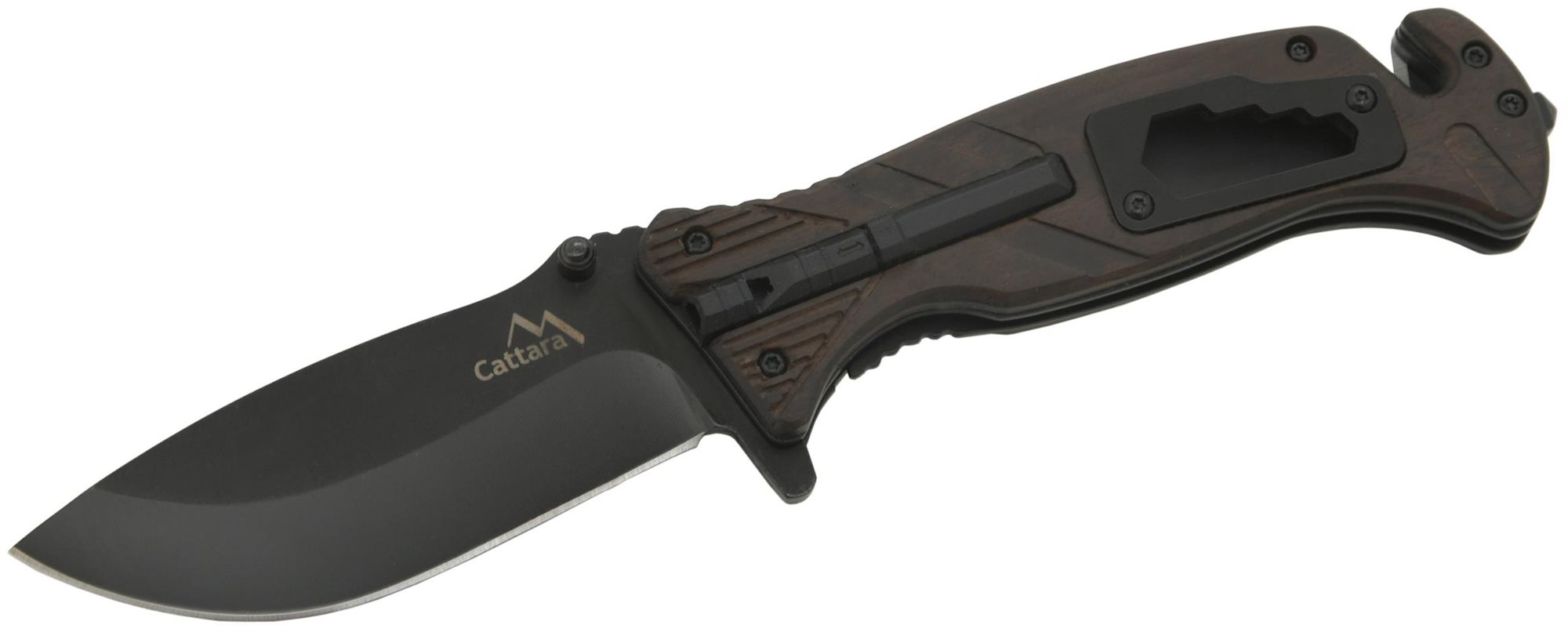 Kés Cattara BLACK BLADE zárral 21