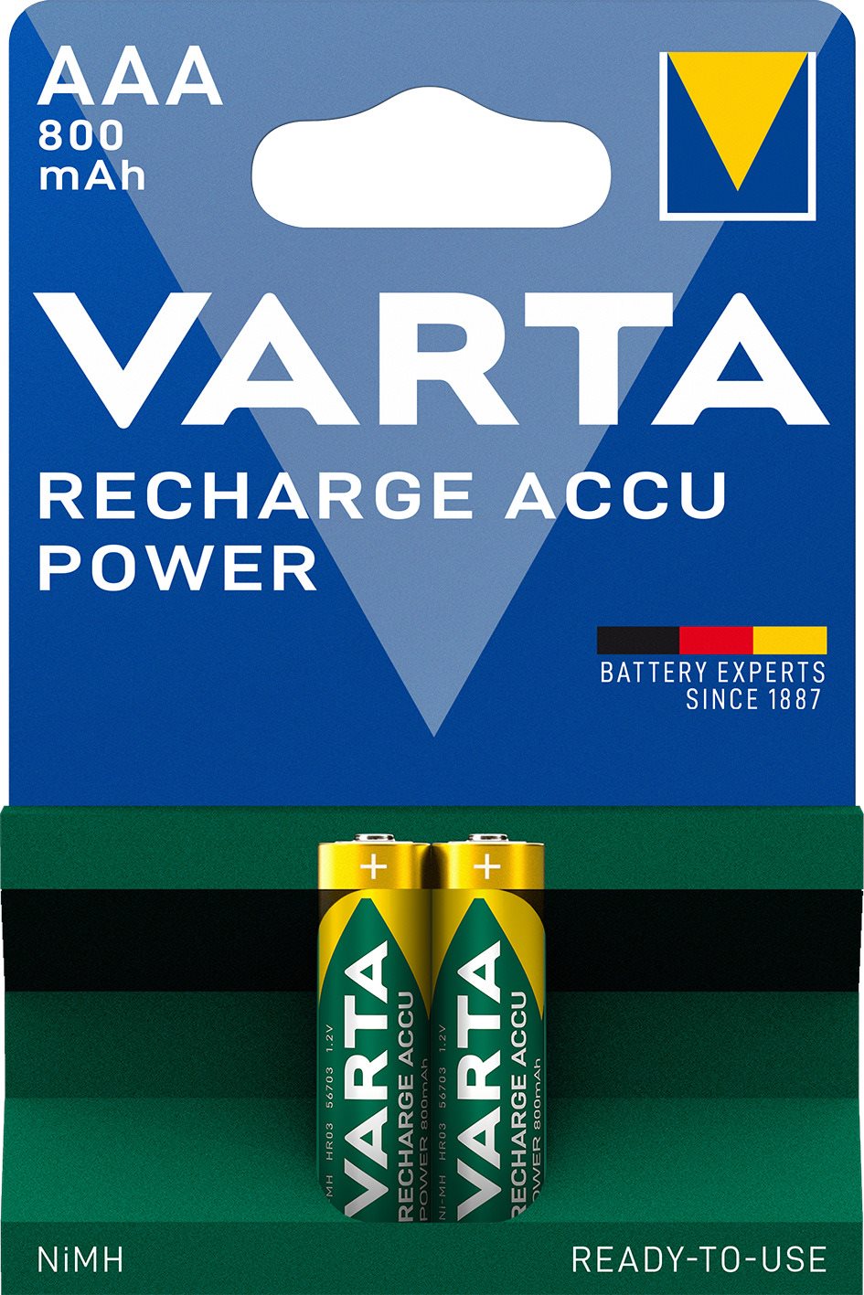 Tölthető elem VARTA Recharge Accu Power Tölthető elem AAA 800 mAh R2U 2 db