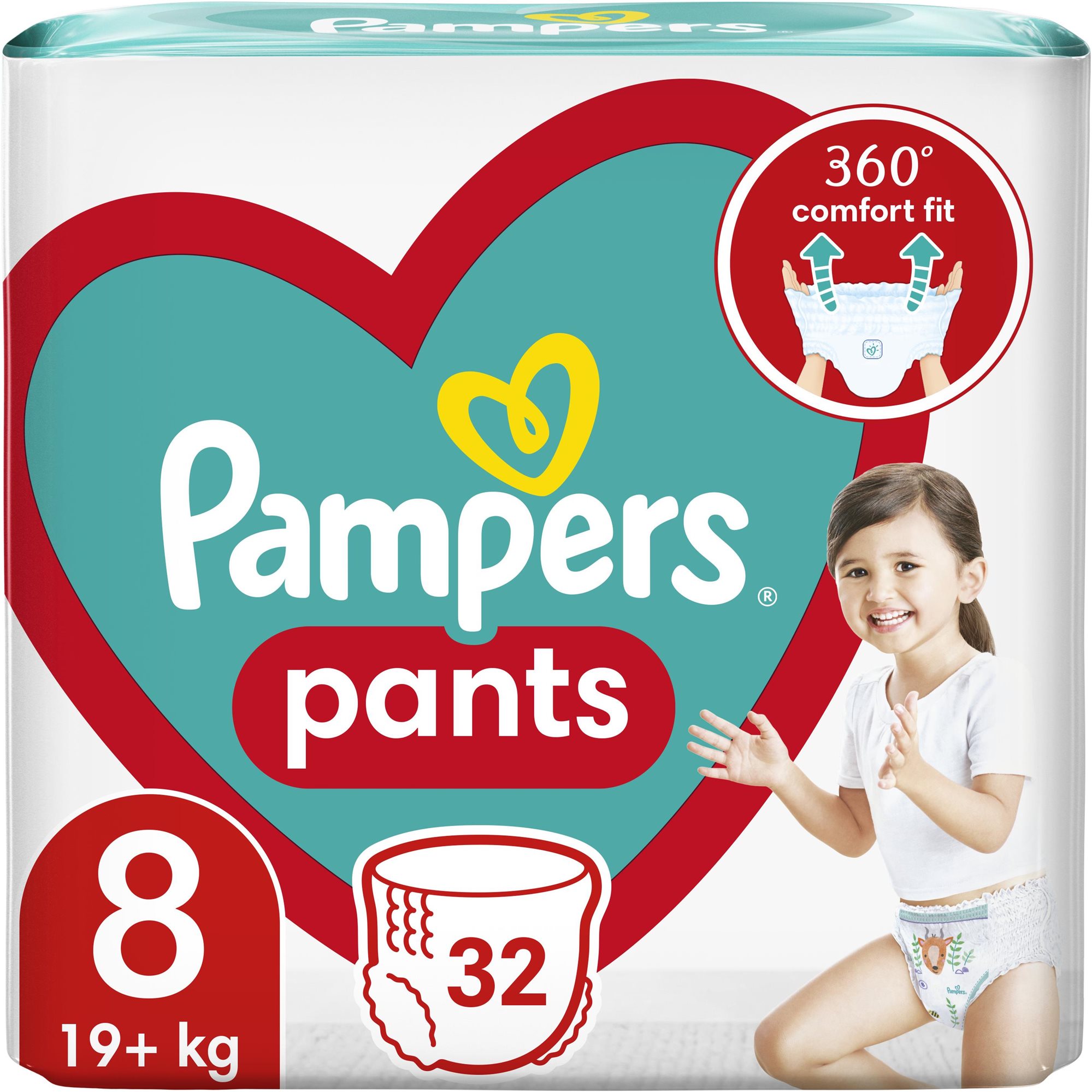 Bugyipelenka PAMPERS Active Baby Pants 8-as méret (32 db)