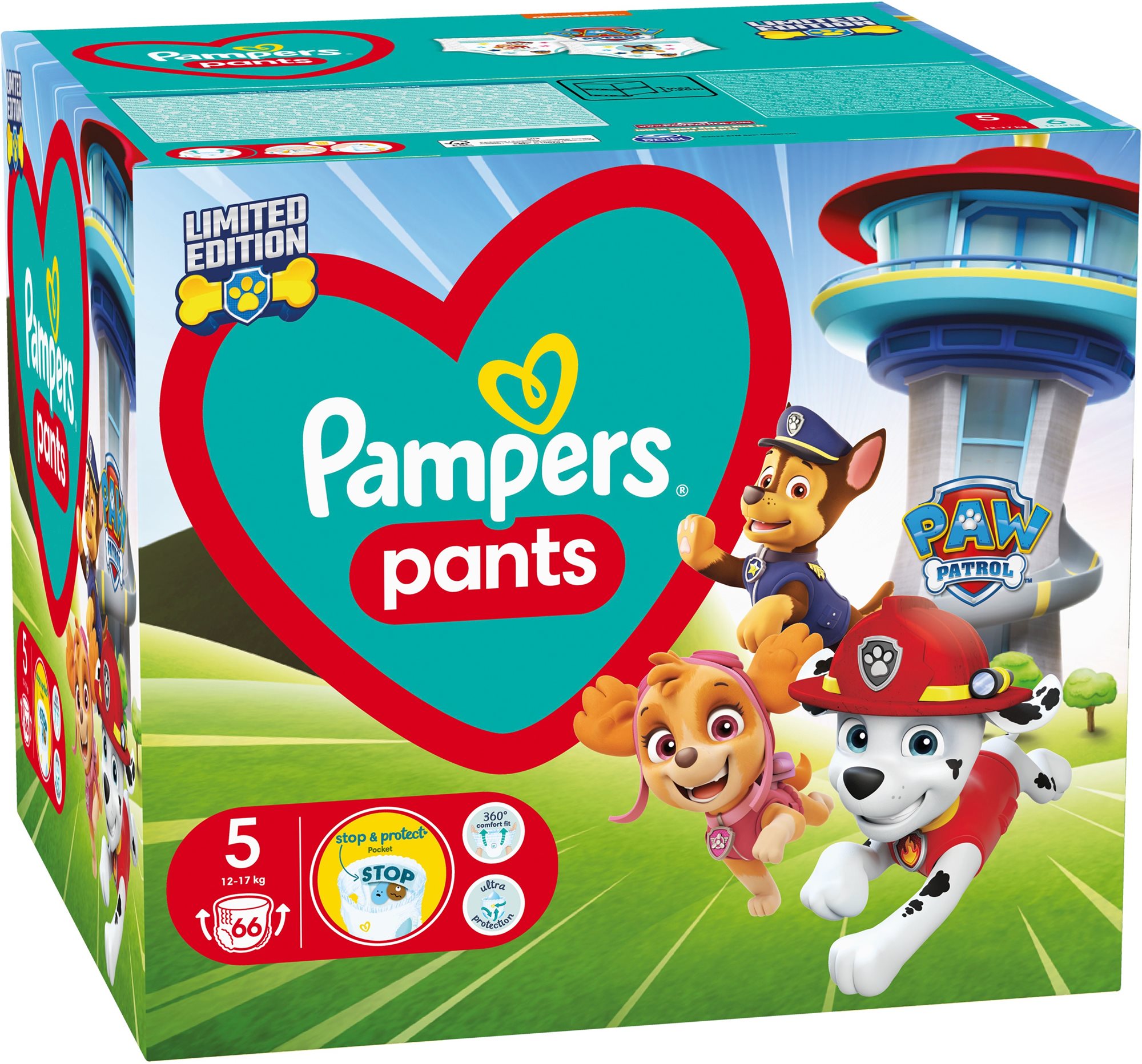 Bugyipelenka PAMPERS Active Baby Pants Paw Patrol 5-ös méret (132 db)