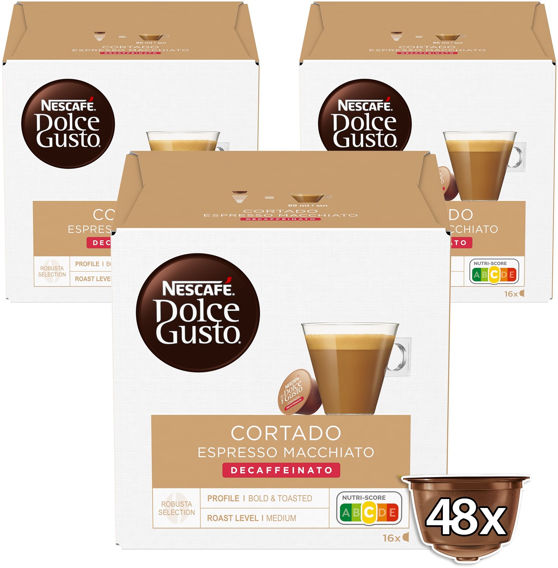 Kávékapszula NESCAFÉ® Dolce Gusto® Cortado Decaffeinato