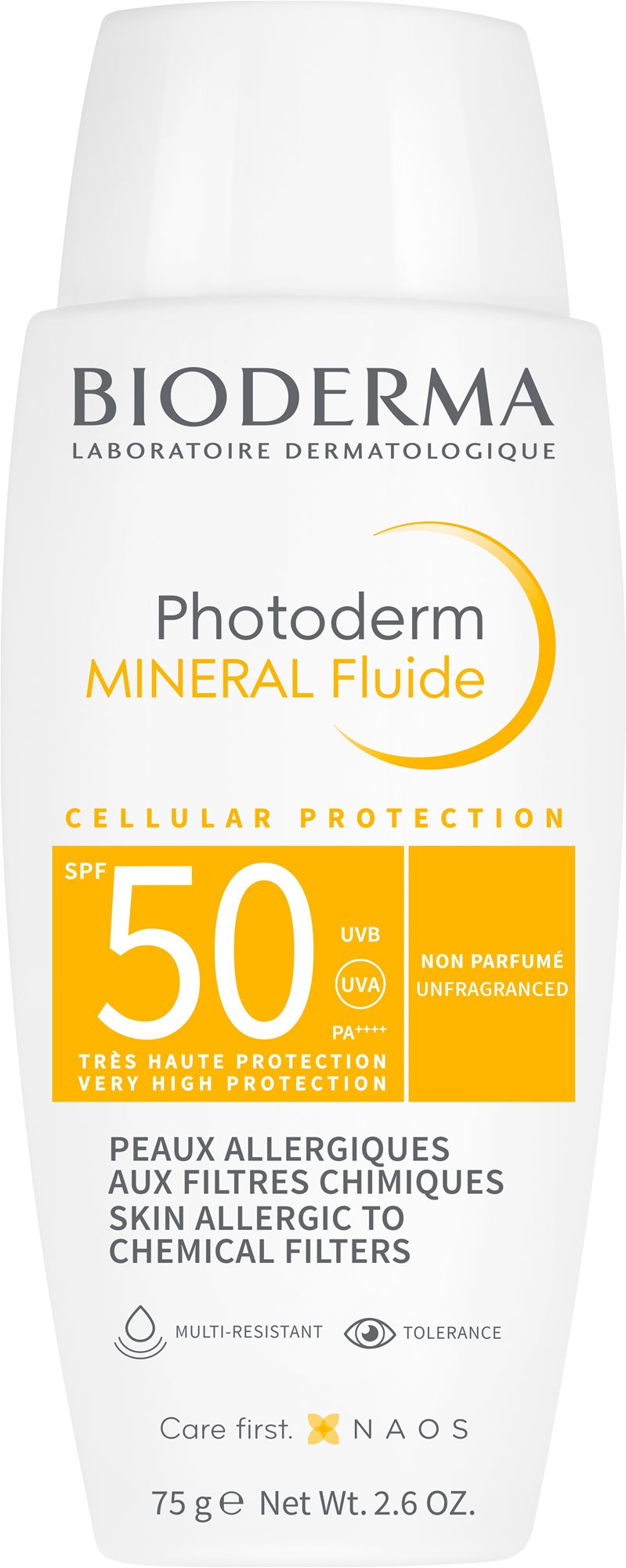 Napozókrém BIODERMA Photoderm MINERAL Fluid SPF 50+ 75 g