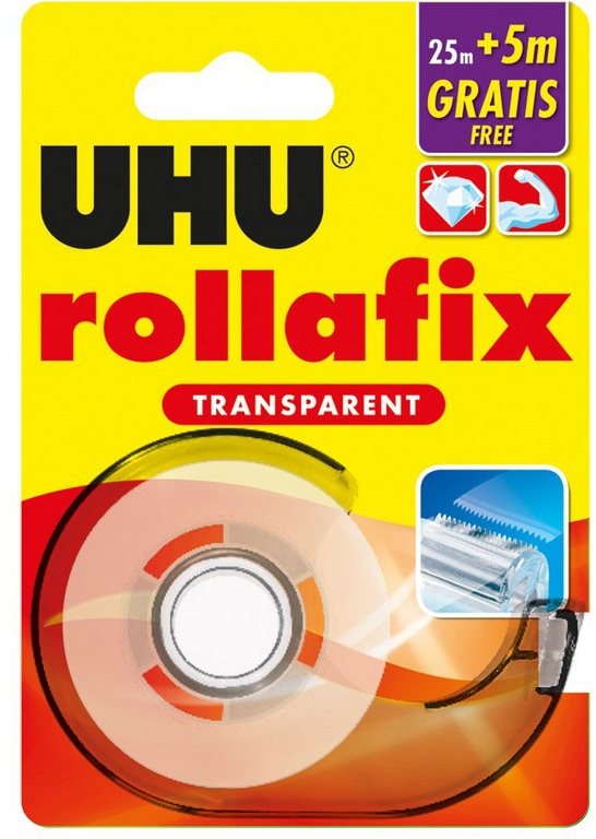 Ragasztó szalag UHU Rollafix Invisible 19 mm x 30 m