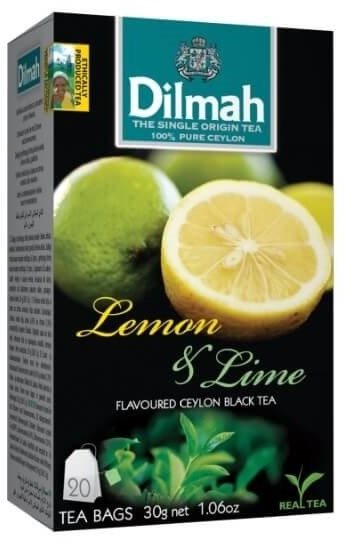 Tea Dilmah fekete tea citrom és lime 20x1