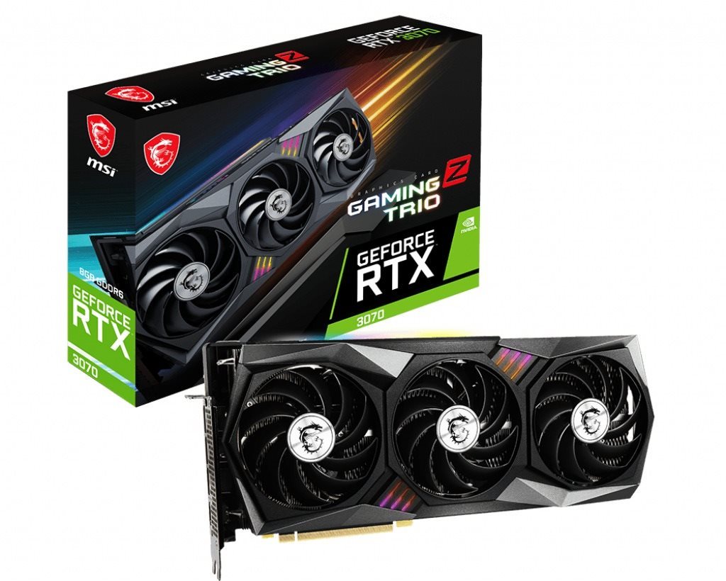 Videókártya MSI GeForce RTX 3070 GAMING Z TRIO 8G LHR