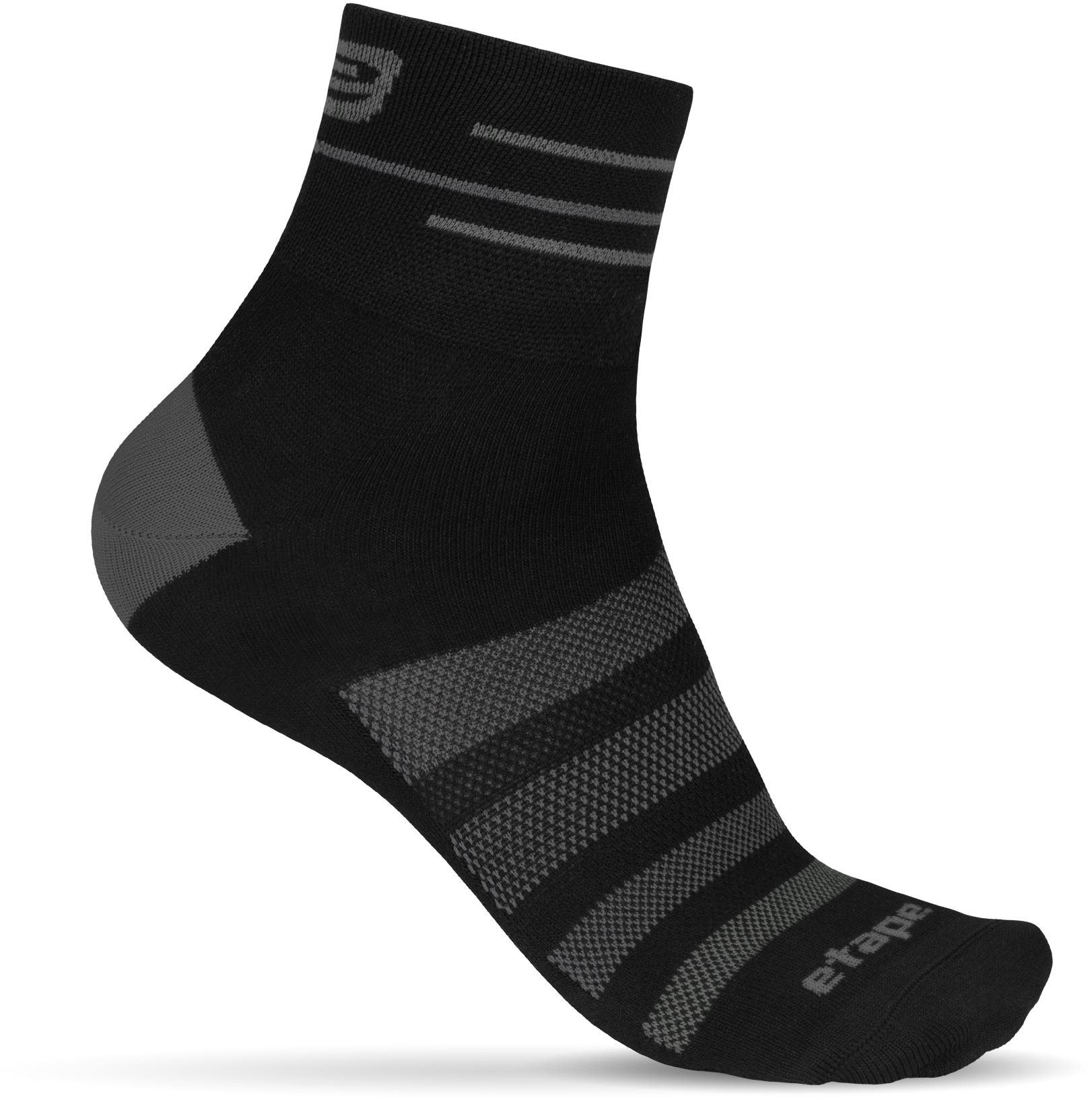 Zokni Etape Sox Fekete/Antracit 44-47