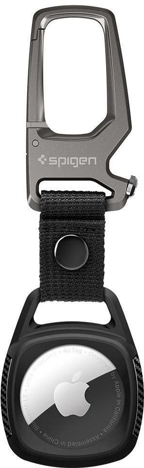 AirTag kulcstartó Spigen Rugged Armor Fekete Apple AirTag