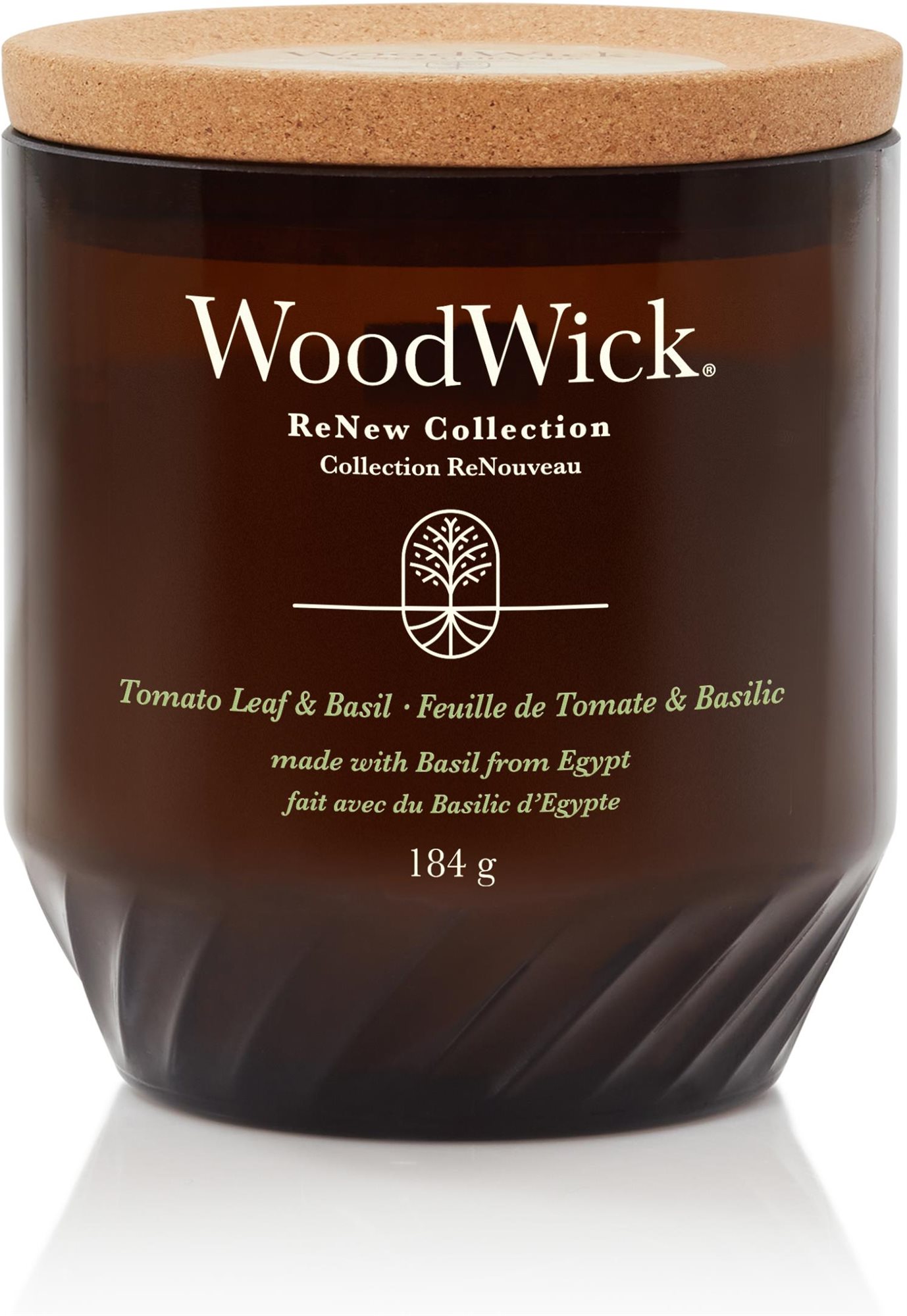 Gyertya WoodWick Renew Tomato Leaf & Basil 184 g