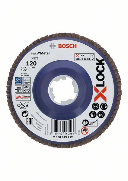 Lamellás korong BOSCH X-LOCK Best for Metal Legyezőtárcsa