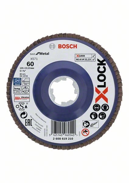 Lamellás korong BOSCH X-LOCK Best for Metal Legyezőtárcsa