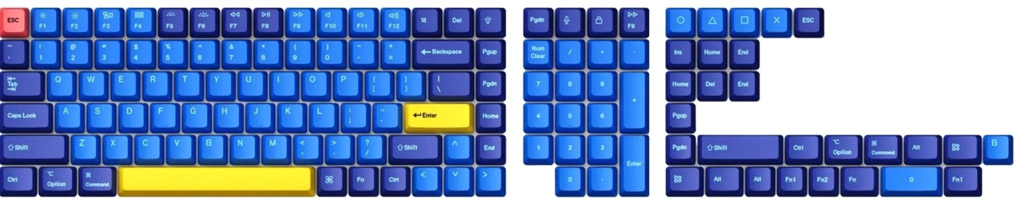 Pótbillentyű Keychron OEM Dye-Sub PBT Keycap Set - Beach Full Set