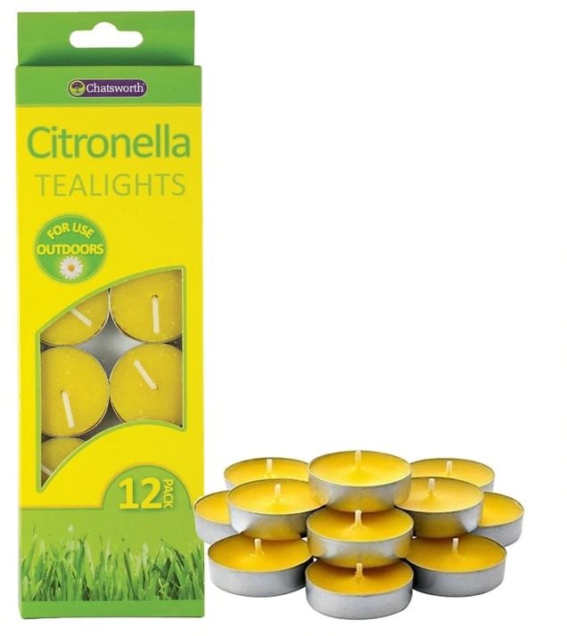 Rovarriasztó gyertya CITRONELLA szúnyogos tealámpák 12 db