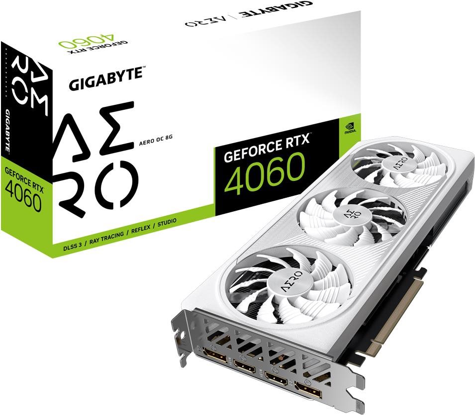 Videókártya GIGABYTE GeForce RTX 4060 AERO OC 8G