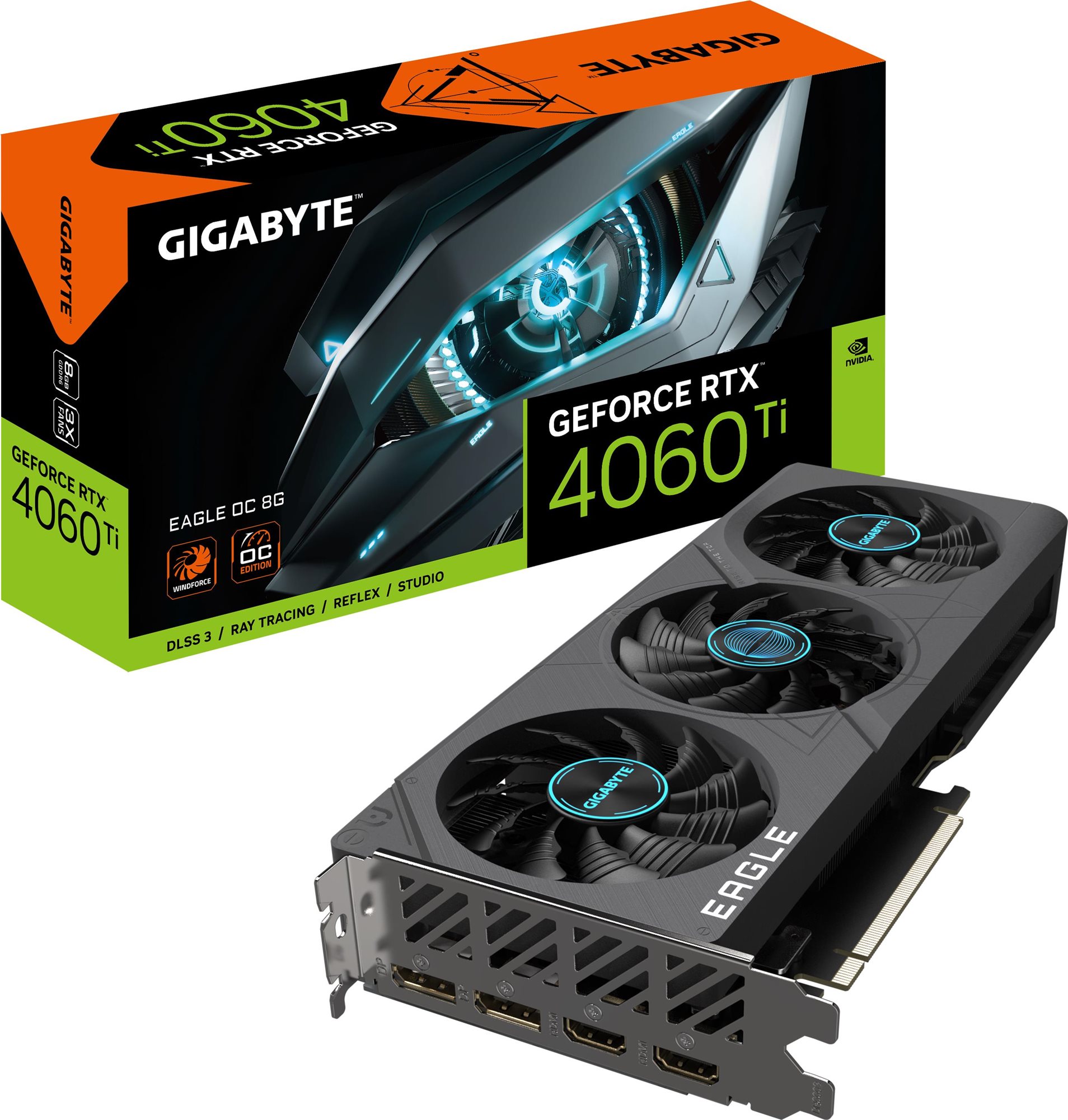 Videókártya GIGABYTE GeForce RTX 4060 Ti EAGLE OC 8G