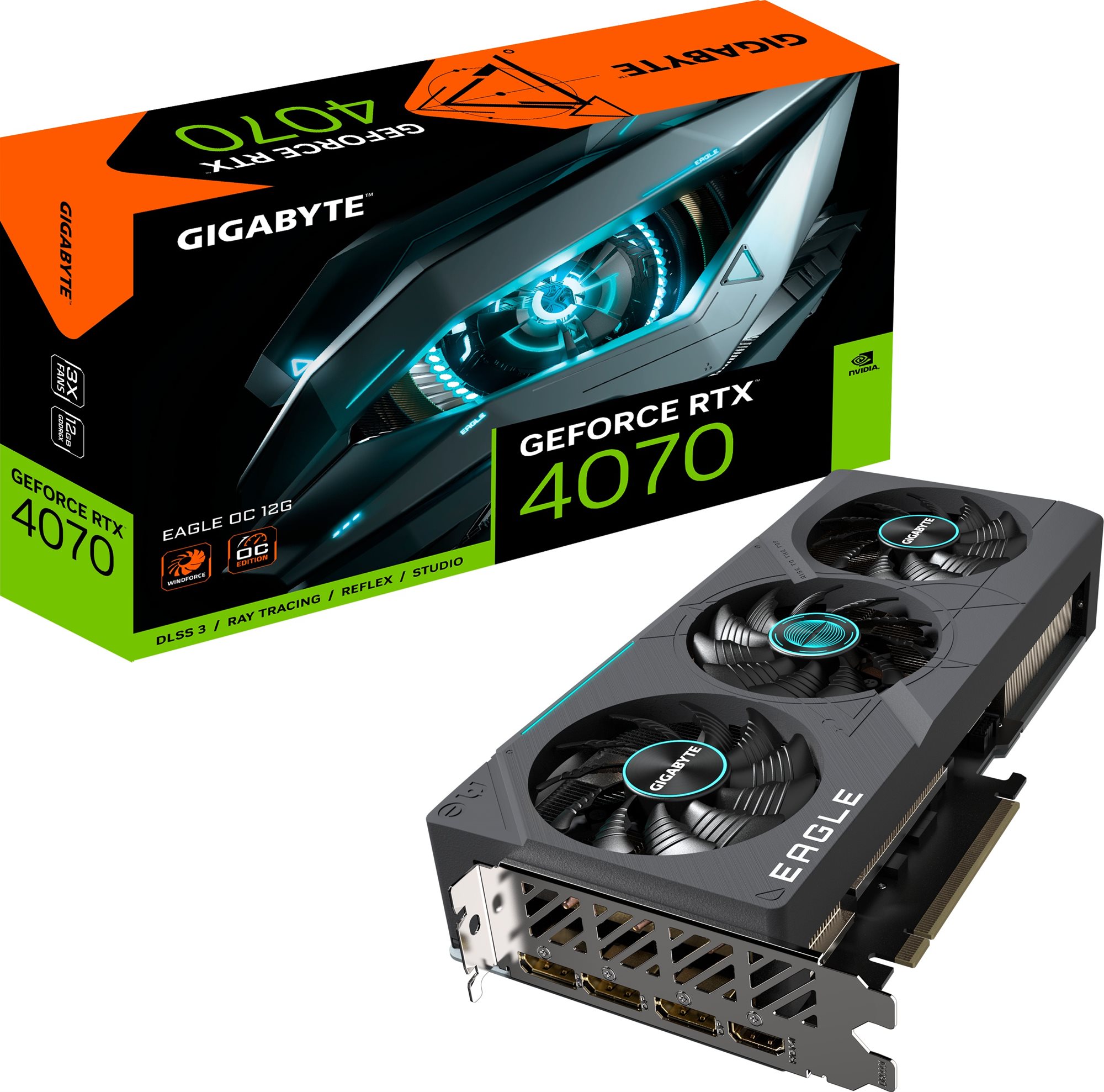 Videókártya GIGABYTE GeForce RTX 4070 EAGLE OC 12G