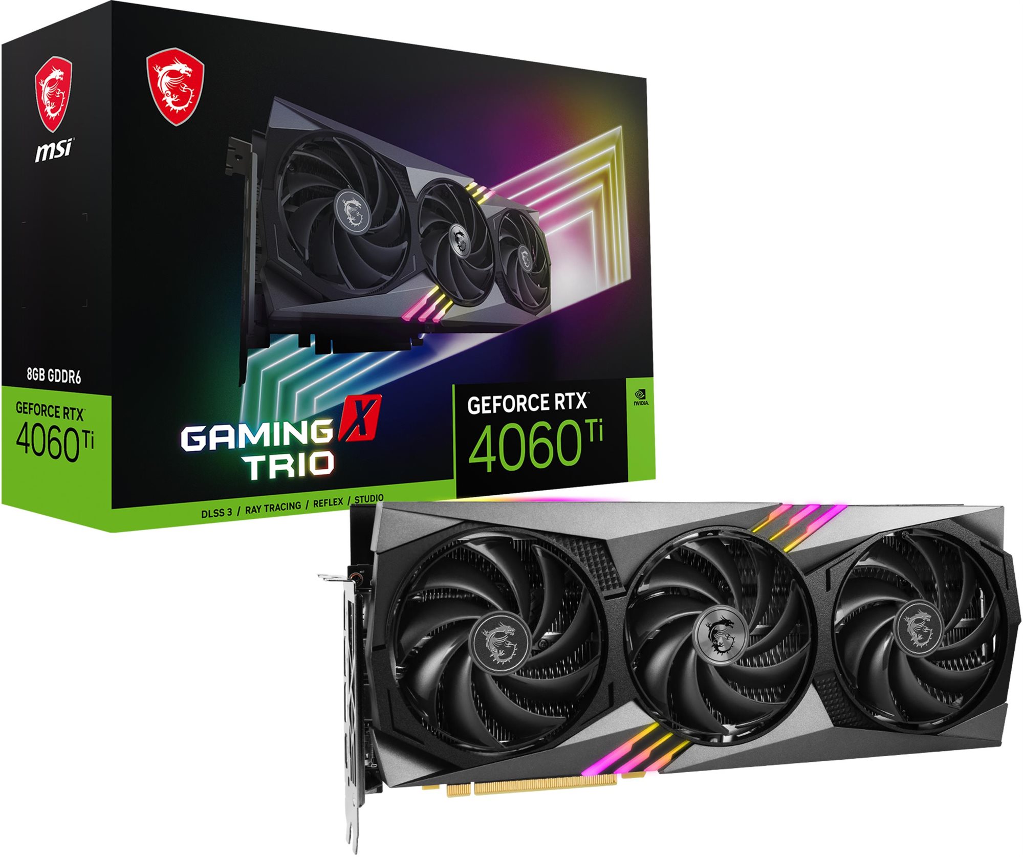 Videókártya MSI GeForce RTX 4060 Ti GAMING X TRIO 8G