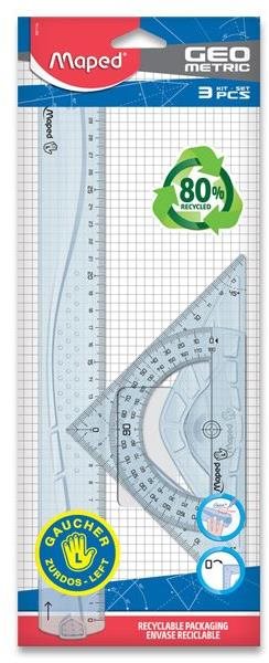 Vonalzó Maped Geometric 3-részes készlet balkezeseknek